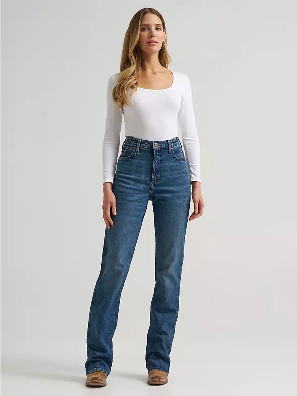 Wrangler’s High Rise Rodeo Bootcut Riding Jeans